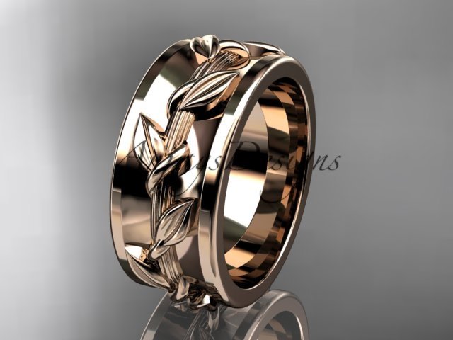 14kt rose gold engagement ring, wedding band ADLR417G