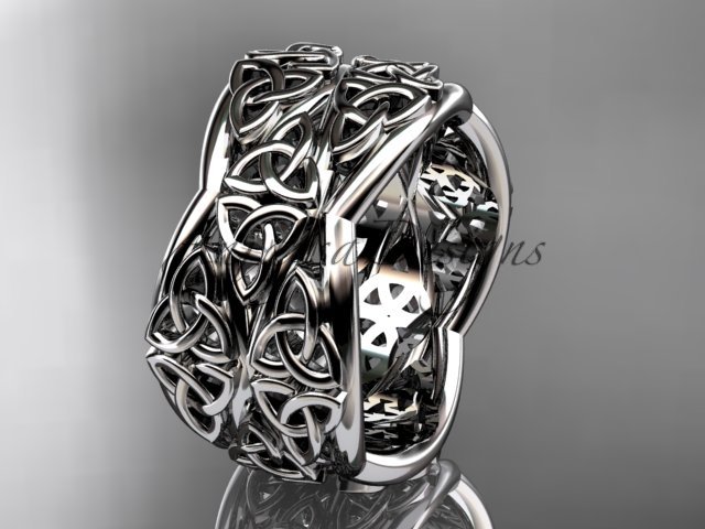 platinum celtic trinity knot wedding band, engagement ring CT7352G