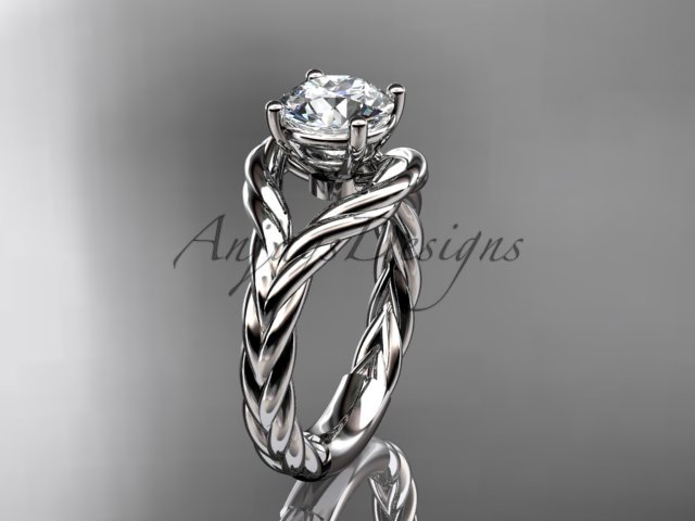 Platinum twisted rope engagement ring RP8125