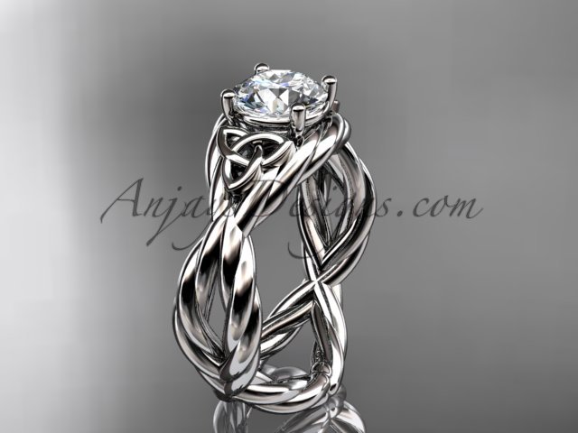 platinum celtic rope engagement ring RPCT9181