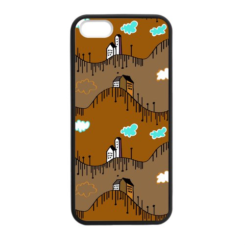 Case for iPhone 5,5S TPU (Laser Technology)_Chocolate