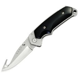 Buck Knife: Alpha Hunter, Folder, Guthook, Rubber Handle