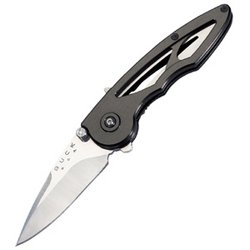 Buck Knife: Rush with Gun Metal Aluminum Handle , Plain Blade