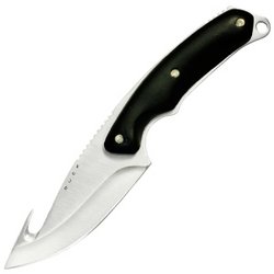 Buck Knife: Alpha Hunter , 420 Guthook, Black Handle