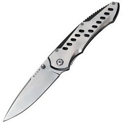 Buck Knife: Pilot, Stainless Steel Handle, Plain Blade