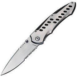 Buck Knife: Pilot, Stainless Steel Handle, ComboEdge Blade