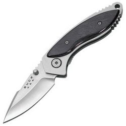 Buck Knife: Alpha Dorada, Charcoal Handle, Plain Blade with Nylon Sheath