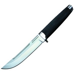 Outdoorsman, Kraton Handle, Plain Blade, Leather Sheath