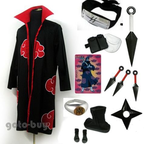 Naruto Akatsuki cloak Hoshigaki Kisame Cosplay Costume