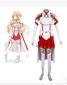 Sword Art Online Asuna/Yuuki Asuna Cosplay Costume