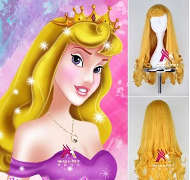 Sleeping Beauty Aurora Princess cosplay wig