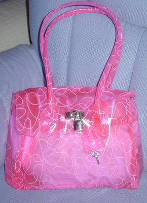 handbagbargains: Trendy Pink Jelly Plastic Purse Swirl Pattern