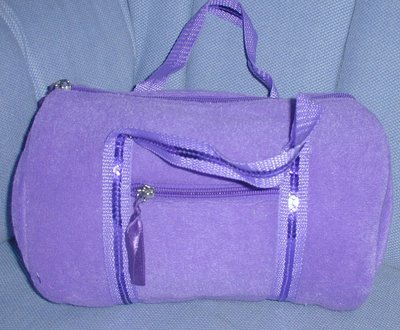 handbagbargains: Purple Terry Cloth Barrel Handbag Purse