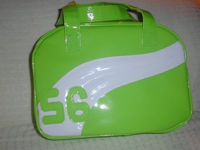 handbagbargains: Green and White Plastic Vinyl Teen Handbag Purse