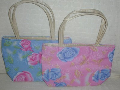 handbagbargains: Set of 4 Pastel Roses Flower Handbag Purse Tote