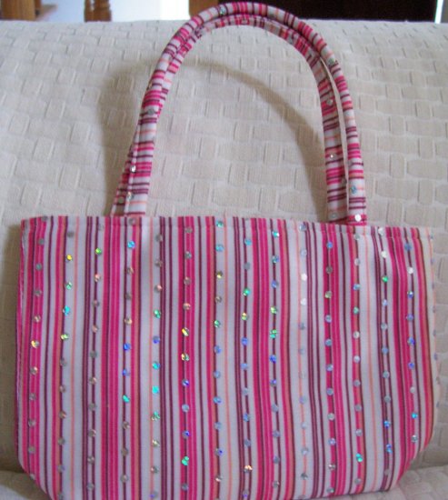 handbagbargains: Green Stripe and Rhinestone Handbag Purse Tote Mini