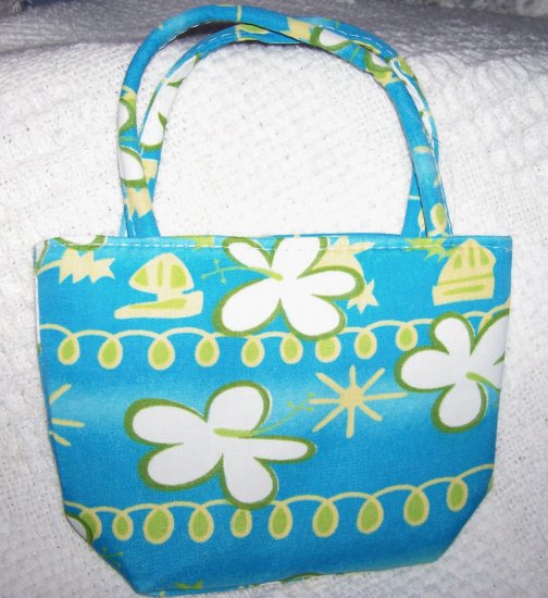 handbagbargains: Blue Flowered Mini Purse