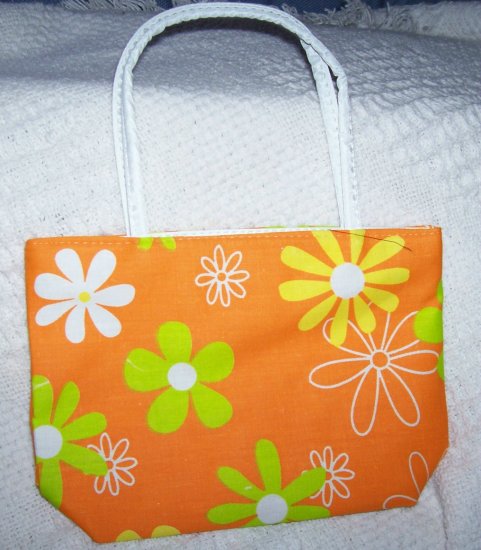 handbagbargains: Orange Flowered Purse Retro Look