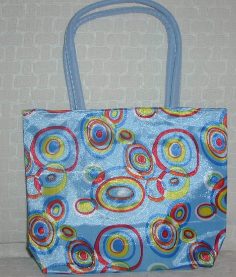 handbagbargains: Blue Retro Circles (Bubbles) Print Purse