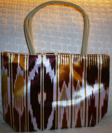 handbagbargains: Brown Funky Striped Purse