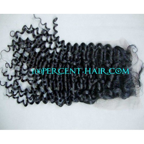 Swiss Lace Top closure brazilian virgin hair curly