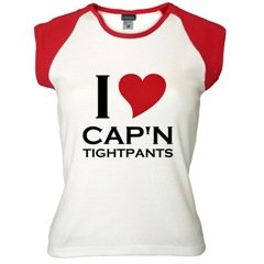 I Heart Cap'n Tightpants Women's Cap Sleeve T-Shirts