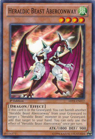 Yugioh Card Heraldic Beast Aberconway - ABYR-EN012 - Common 1st Edition