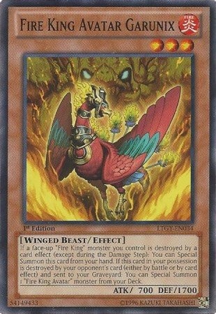 Yugioh Card Fire King Avatar Garunix - LTGY-EN034 - Common 1st Edition