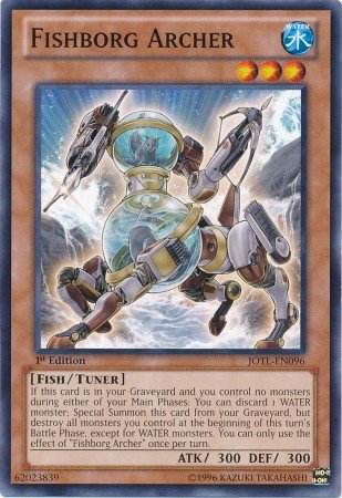 Yugioh Card Fishborg Archer JOTL-EN096 1st Edition Common