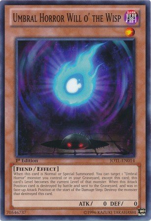 Yugioh Card Umbral Horror Will O' The Wisp JOTL-EN014 1st Edition