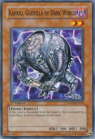 Yugioh Card Kahkki, Guerilla of Dark World - STON-EN018 - Common 1st Edition