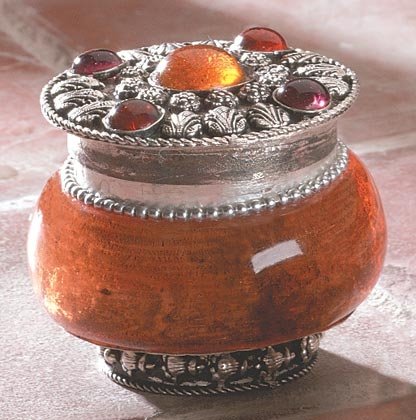 SANDELWOOD JEWELED-LID JAR CANDLE