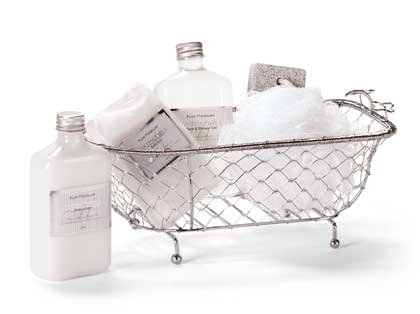 GIFT SET IN WIRE BATH TUB