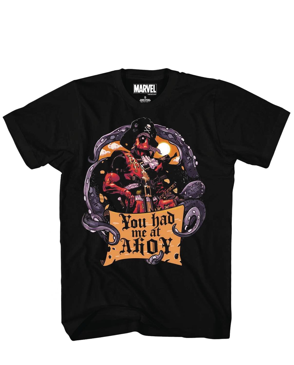 DEADPOOL AHOY BLK T/S LG (C: 1-1-1)