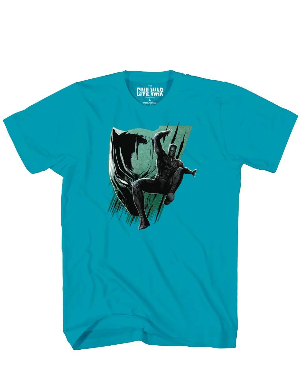 CAPTAIN AMERICA 3 ACTION PANTHER TURQ T/S LG (C: 1-1-1)