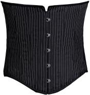 Men's Black Pinstriped Corset