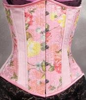 Sale! Satin Floral Pink Corset