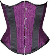 Purple Metallic Silk Corset