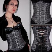 Metallic Gray Diamond Corset