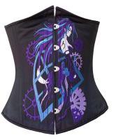 Dark Purple Gears Anime Corset