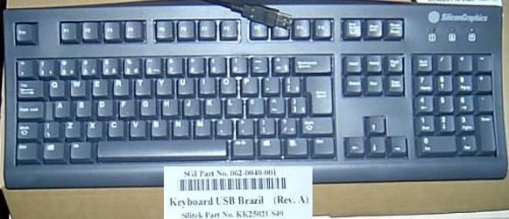 BRAZILIAN PORTUGESE ENGLISH USB KEYBOARD For PC MAC - FOREIGN KEYBOARD - Brazil