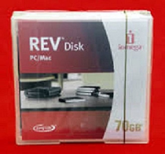 New Iomega 70GB Rev Disk for Mac PC Storage Backup Removable Media Data Cartridg
