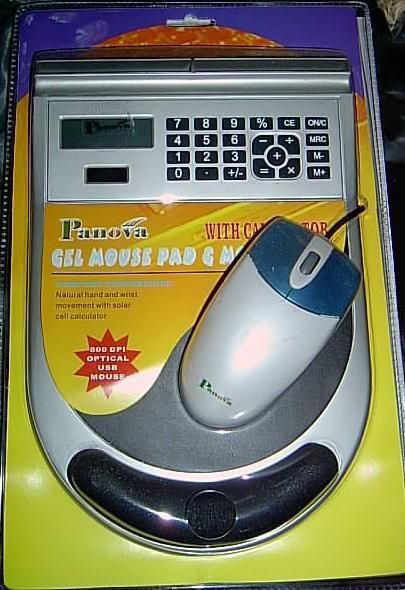 NEW USB Optical Scroll Mouse W/ Gel Pad + Built in Calculator! Scrolling PC MAC