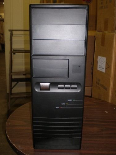 Black Small Tower AT Computer Case Vintage Build Desktop Server DOS WIN -040DBF