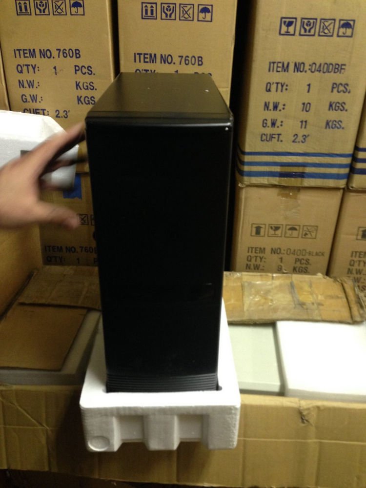 Black AT Tower Server Computer Case - Build PC Windows DOS System Mid Full 760B