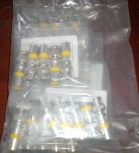 25 PACK FC F-CONN RG59 RG-59 BNC MULTI FIT FS59BNCUV AV CABLE CONNECTOR CCTV