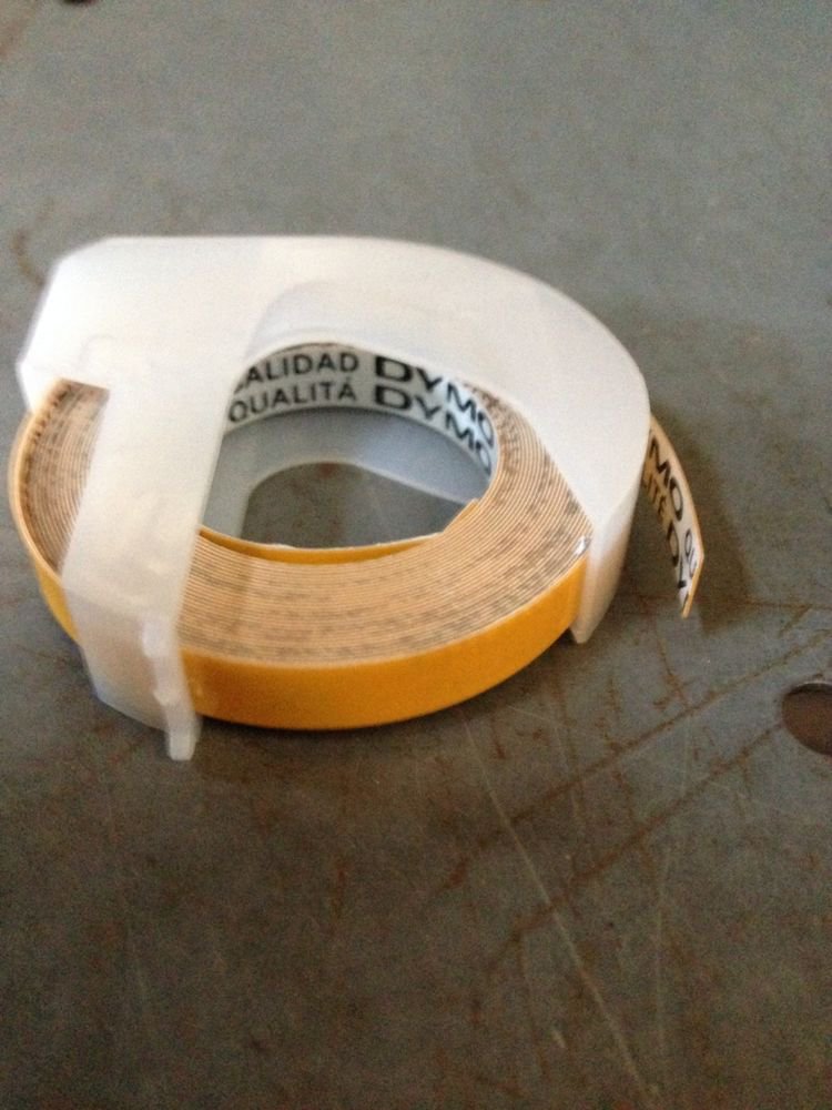 DYMO 1 Roll 1/4" x 12' YELLOW Embossing Tape Label Magazine Maker Printer 2300
