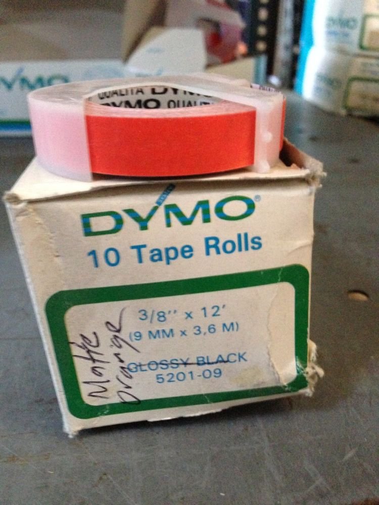 10 Pack Dymo 3/8" x 12' MATTE ORANGE Embossing Tape Label Magazine Maker Printer