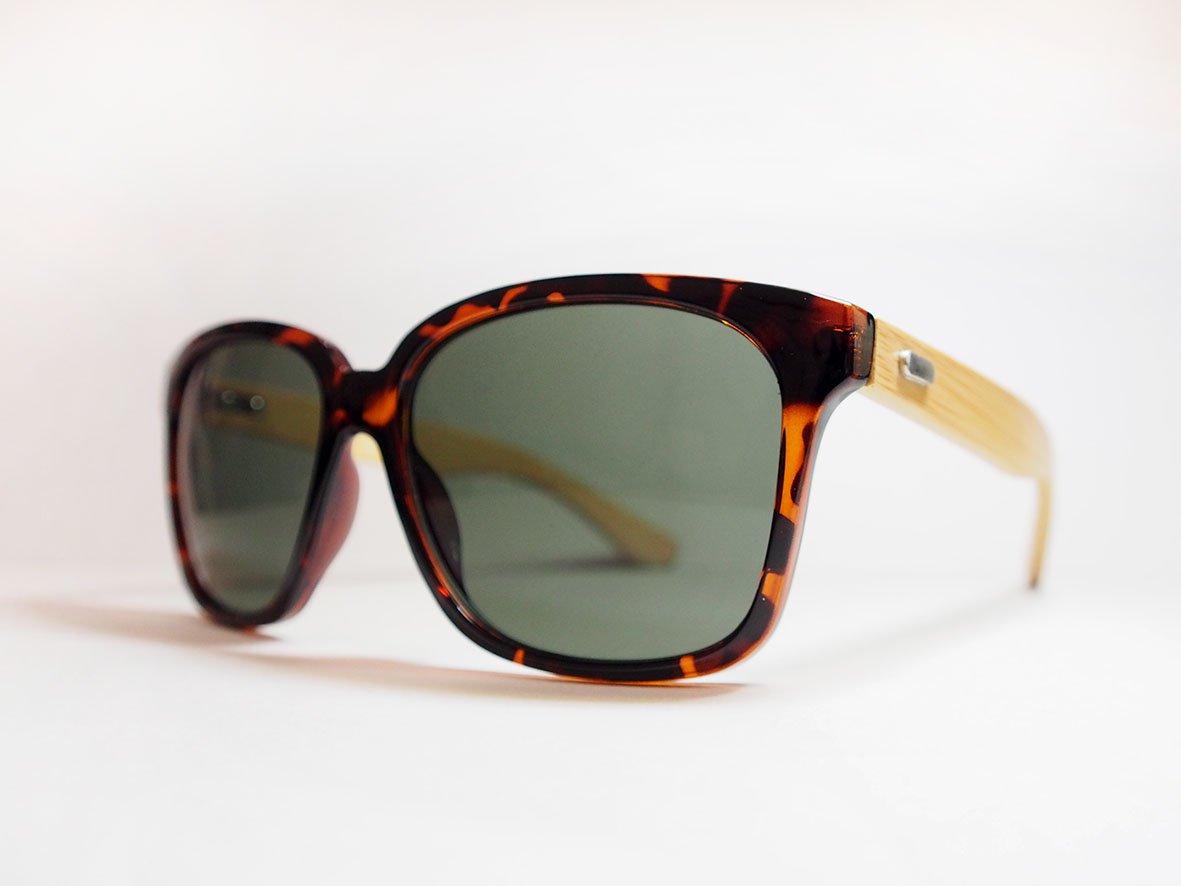 Bamboo Wood Sunglasses - Tortoise Aviator Industrial Eyewear