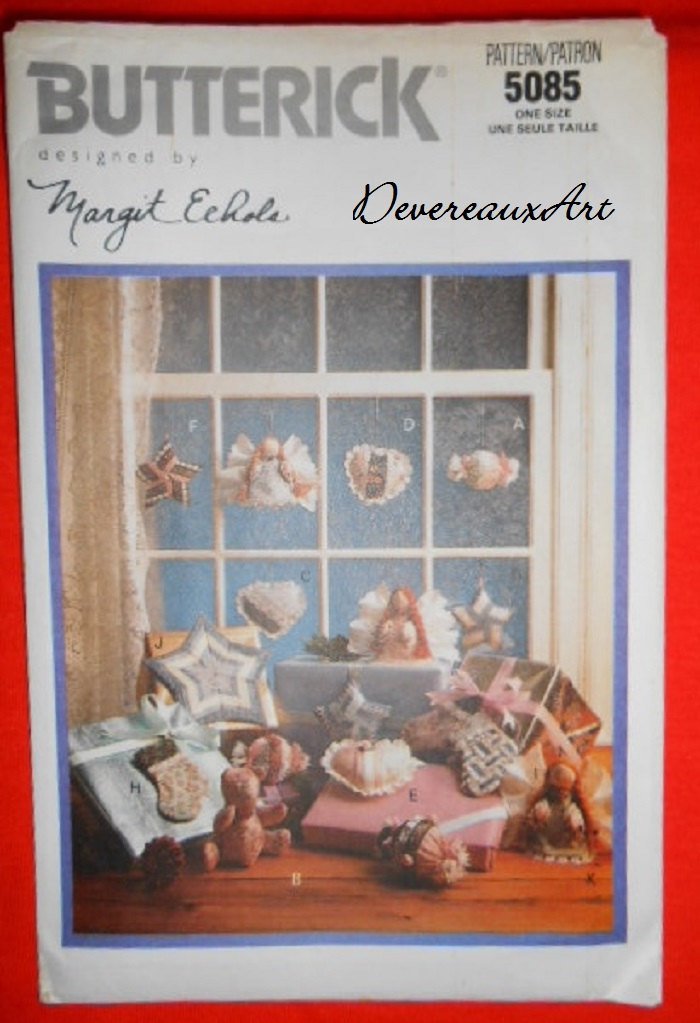BUTTERICK "Design Margit Echols" Pattern 5085 -UNCUT - Calico Christmas